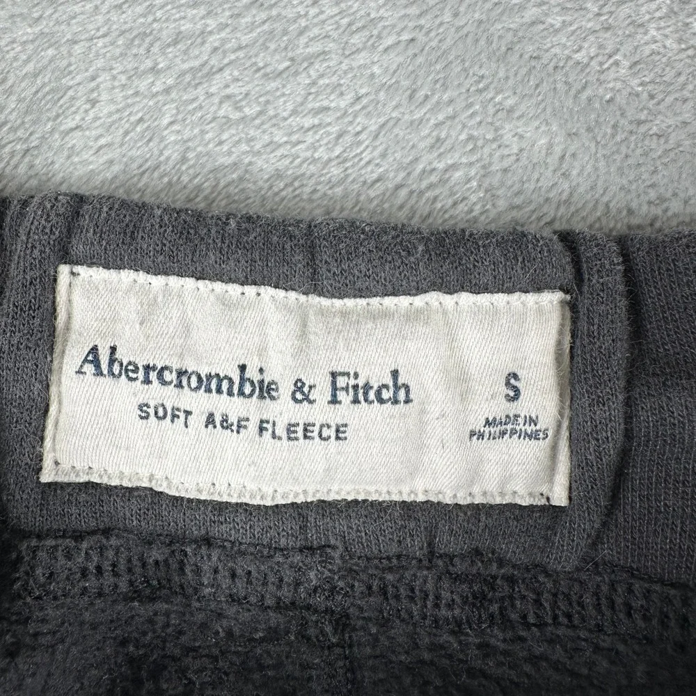 Abercrombie Joggers Women S Black Soft Fleece Logo Sweatpants Loungewear Cozy